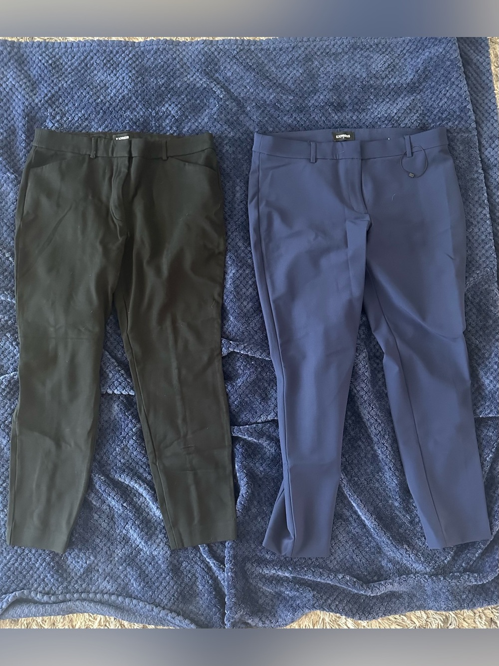 Lot of 2 Express Women’s Dress Pants Slacks Black & Navy Size [Insert Size]